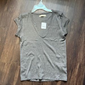 Free people Grey V-neck